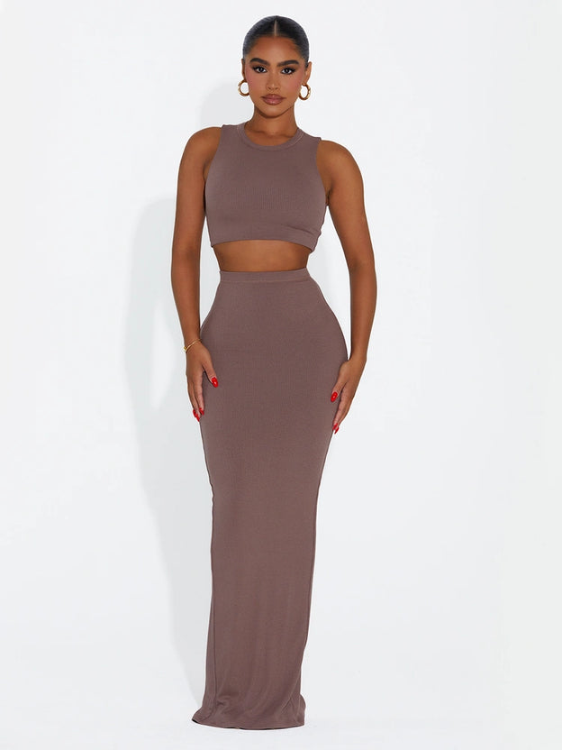 Ribbed Vibes Skirt Set
