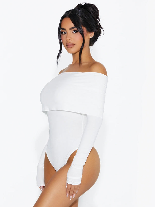 OFF SHOULDER RIBBED BODYSUIT