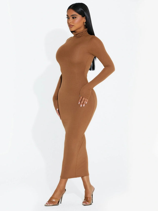 Up To My Neck Midi Dress