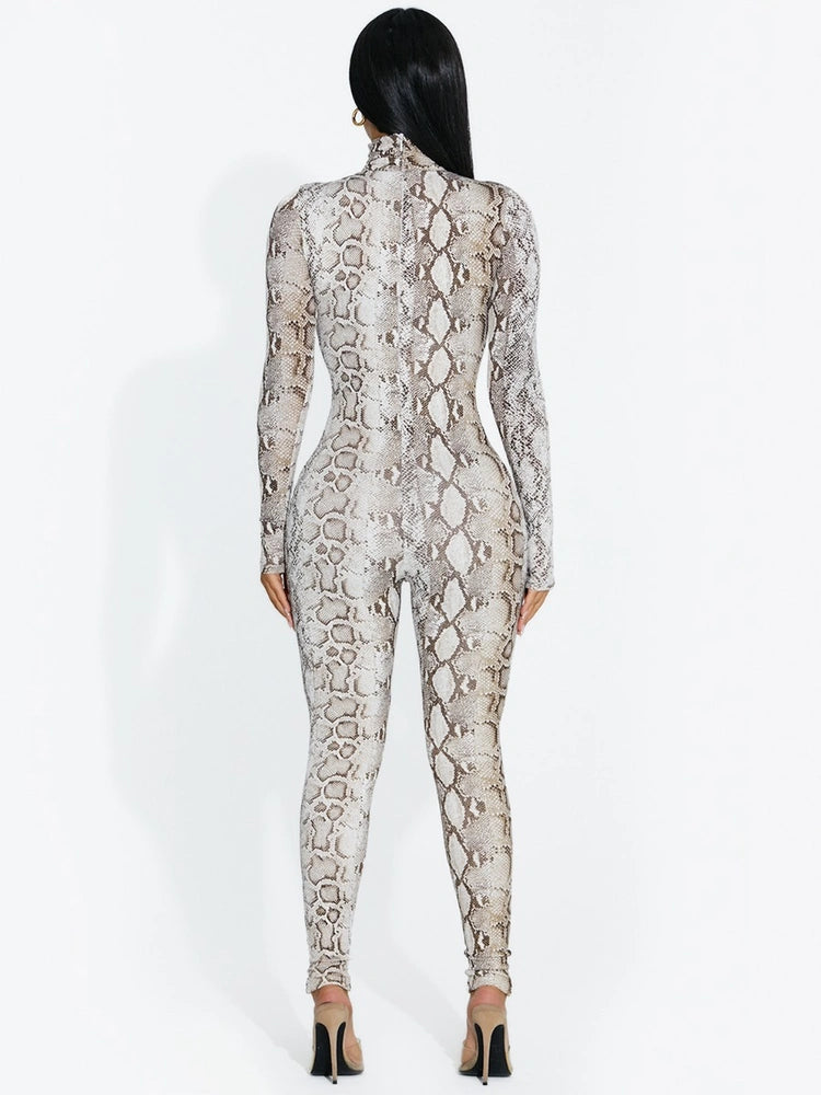NUDE SNAKESKIN Rattle Up Jumpsuit