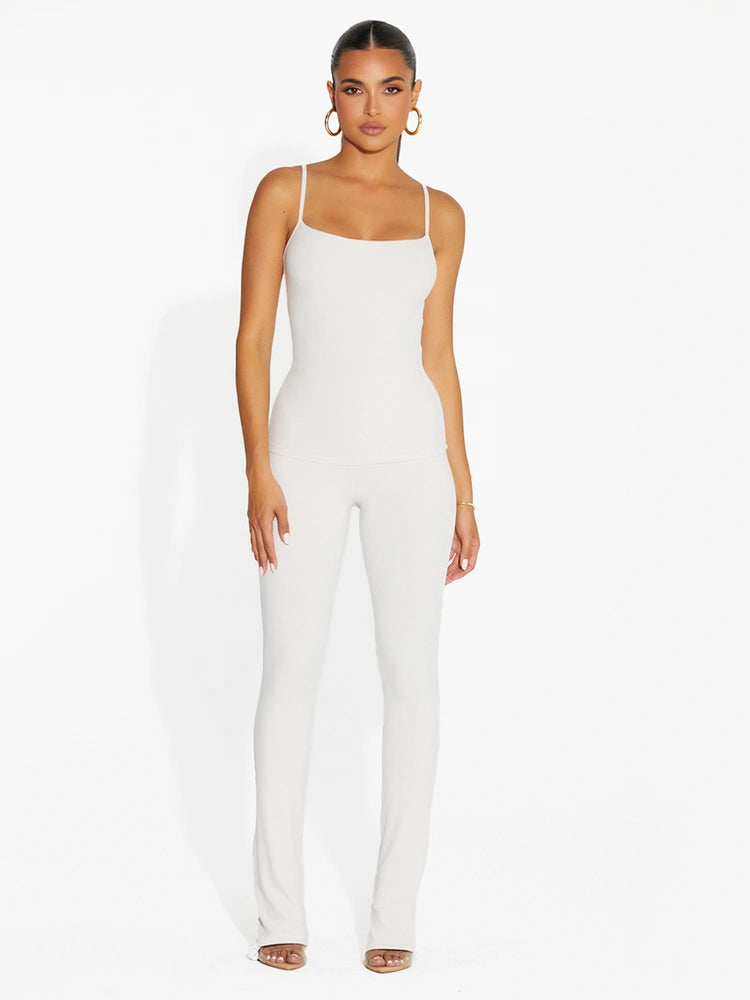 CREAM Micro Rib Tank Top