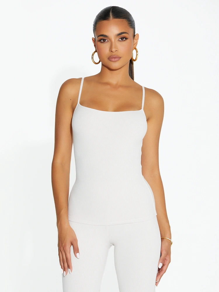 CREAM Micro Rib Tank Top