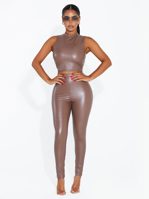 Zip It Faux Good Crop Top