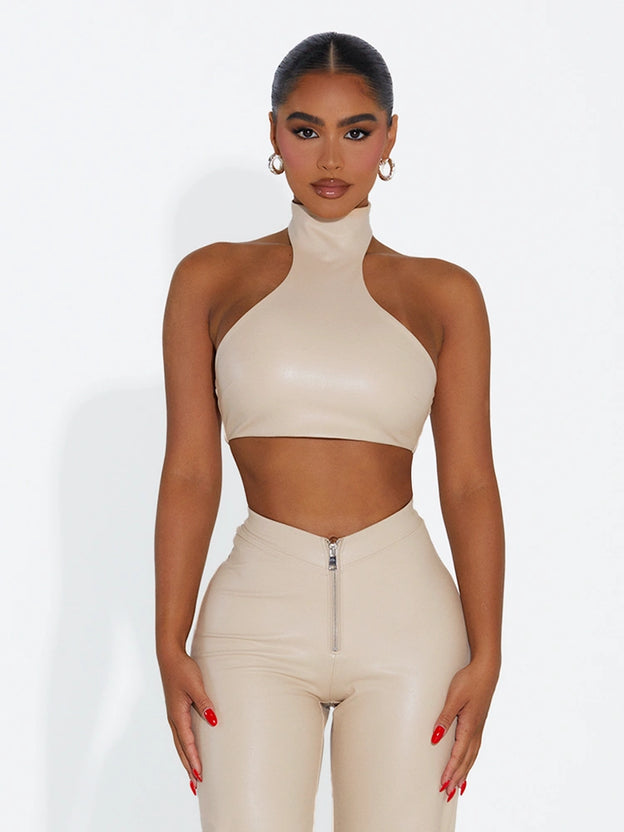 Cropped Faux Good Top