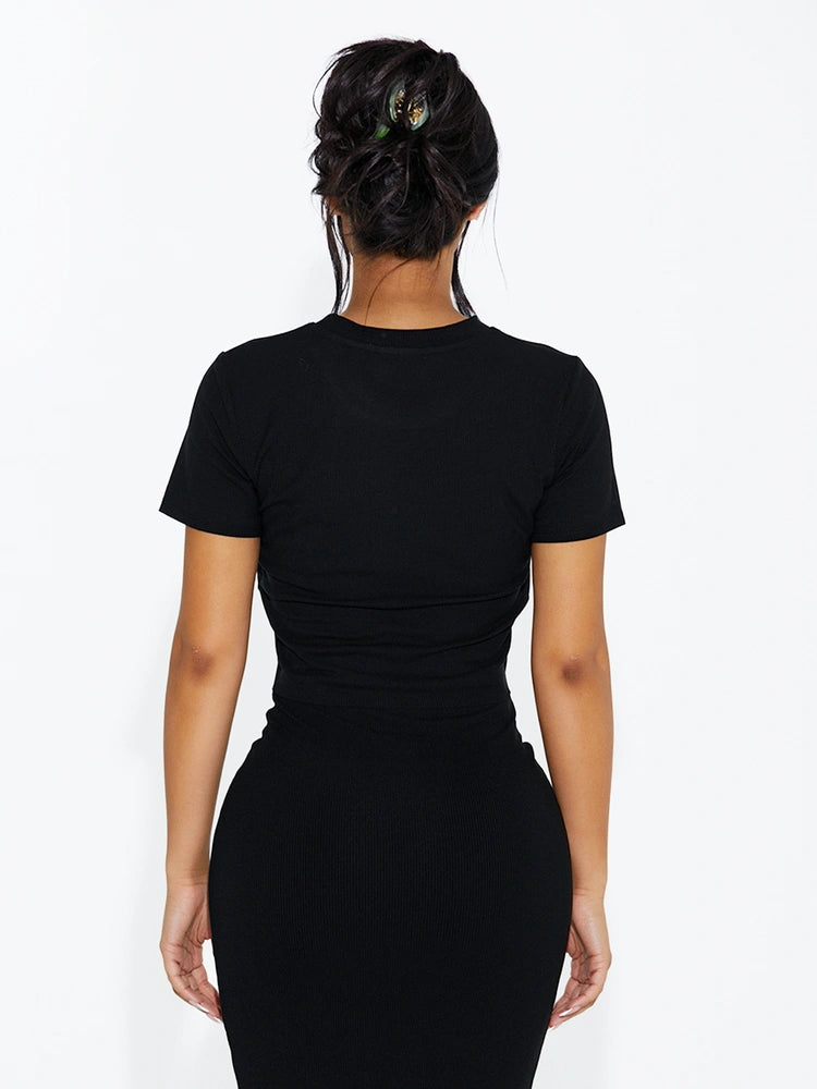 BLACK Baby Snatched Cropped T-Shirt