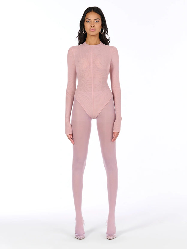Mesh Crewneck Bodysuit