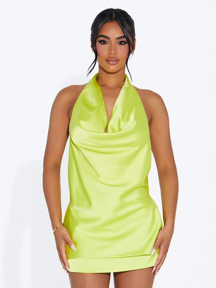CHARTREUSE Glow On Mini Skirt