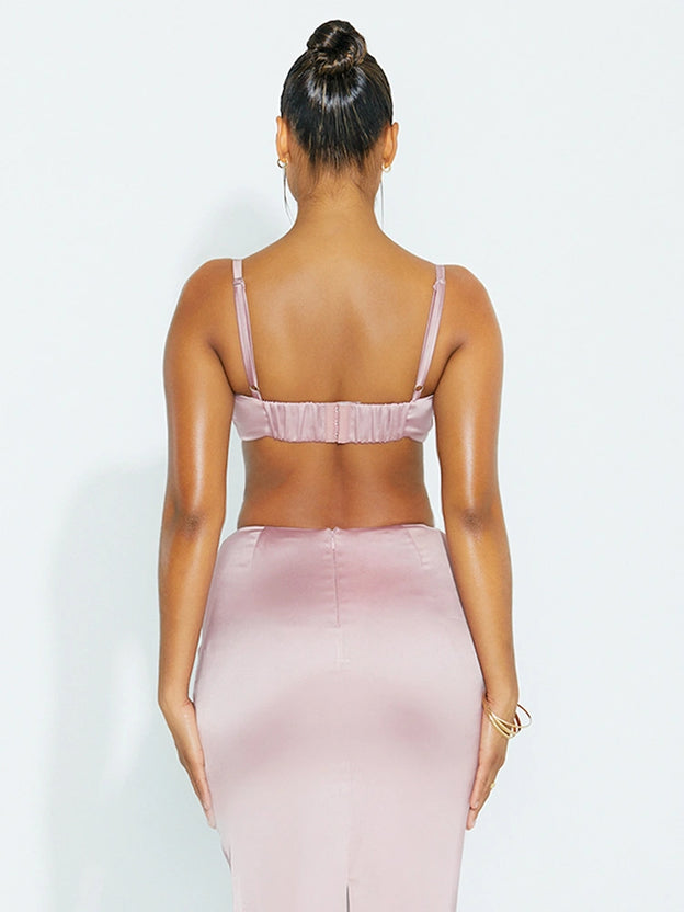 Satin Micro Crop Top