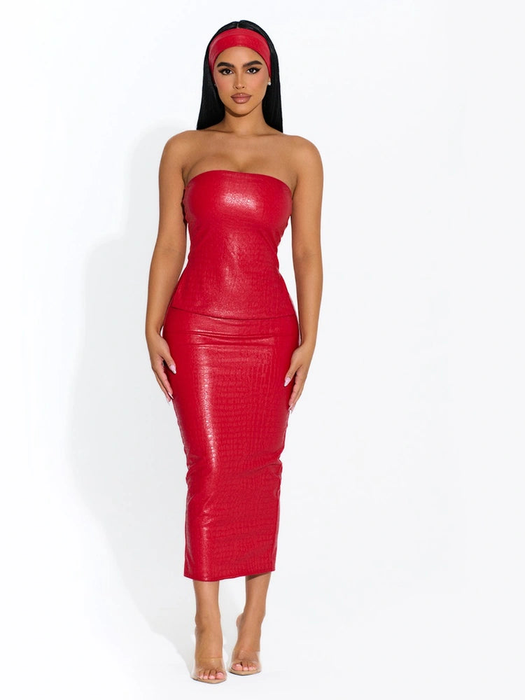RED The Crocodile Midi Skirt