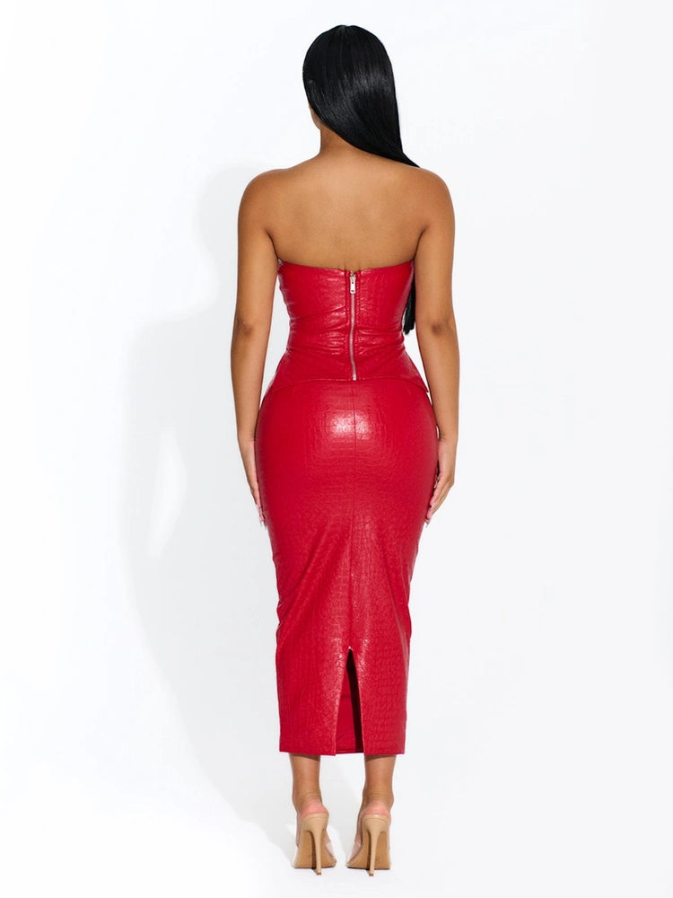 RED The Crocodile Midi Skirt