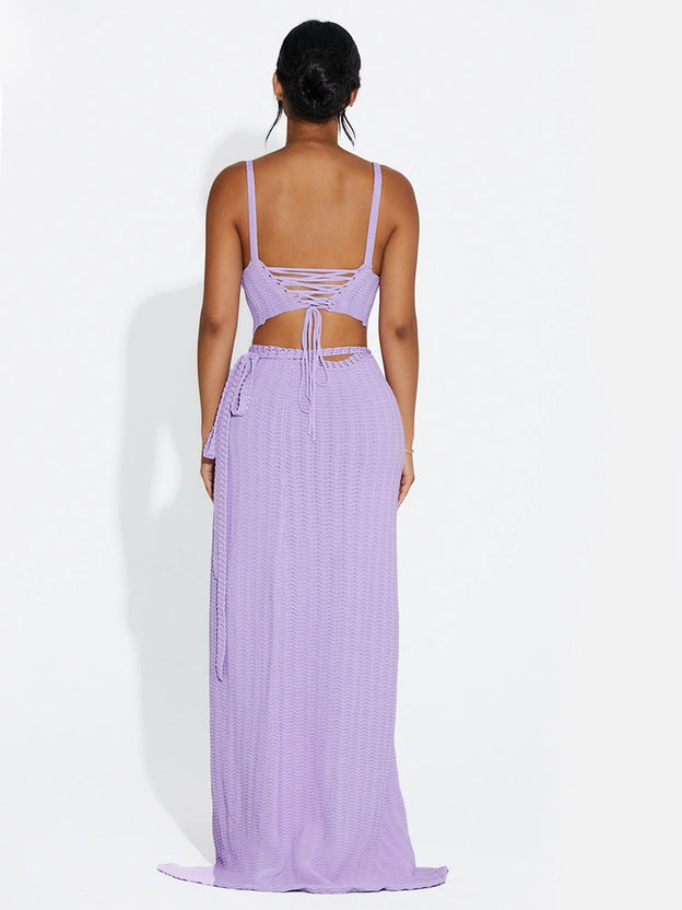 Wrapped In Crochet Maxi Skirt