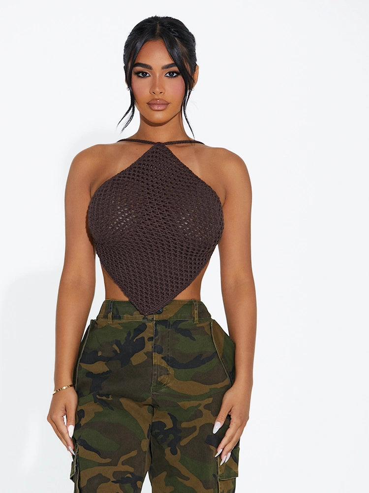 CHOCOLATE The Crochet Halter Top