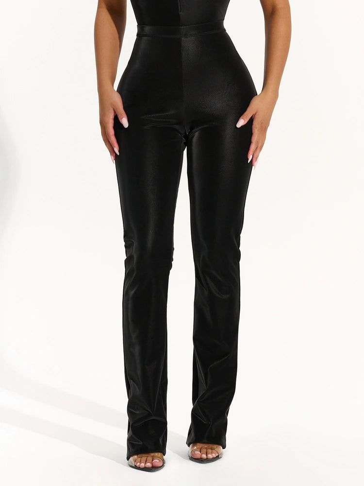 BLACK Liquid Suede Bootcut Pant
