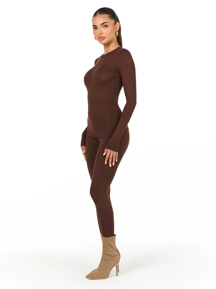CHOCOLATE Bare Crewneck Top