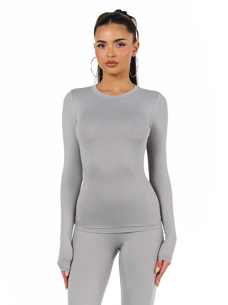 GREY Bare Crewneck Top