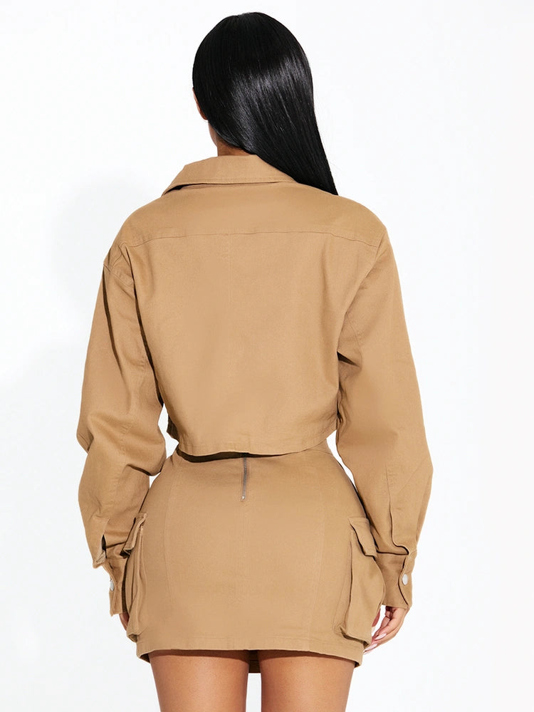 KHAKI The Cargo Cropped Jacket