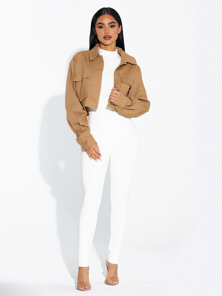 KHAKI The Cargo Cropped Jacket