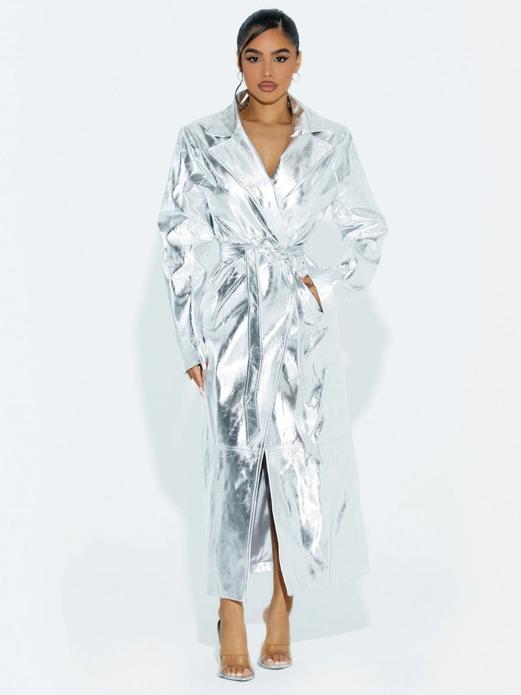 Silver The Vinyl Vibe Coat