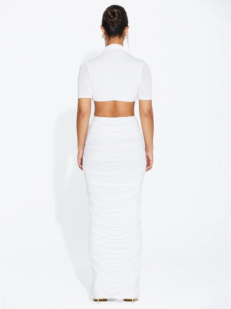 WHITE Stay Bae-Sic Maxi Skirt