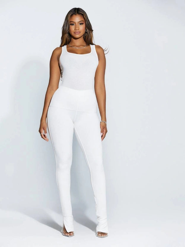 Ribbed Up Bootcut Pants