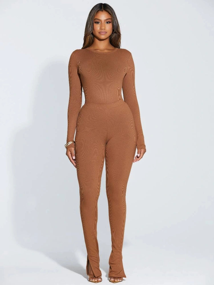 BROWN SUGAR Ribbed Up Bootcut Pants