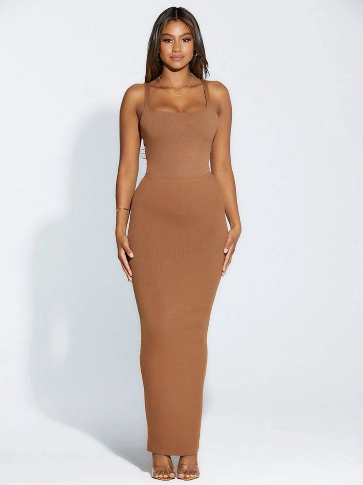 Brown Sugar scooped up ribbed bodysuit